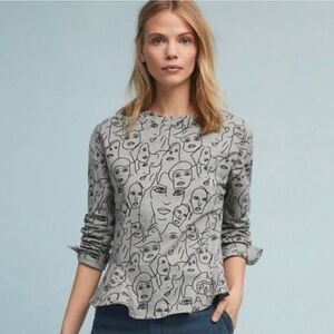 Anthropologie XS grey sweatshirt